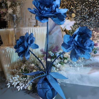 China Home Decoration Plant Three Piece Wedding Party Set Handmade Giant Hanging Paper Flowers For Artificial Wedding for sale