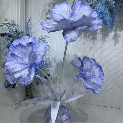 China Customized handmade artificial paper flowers by direct palsu home party wedding decoration making bunga color large for wedding decoration and photography for sale