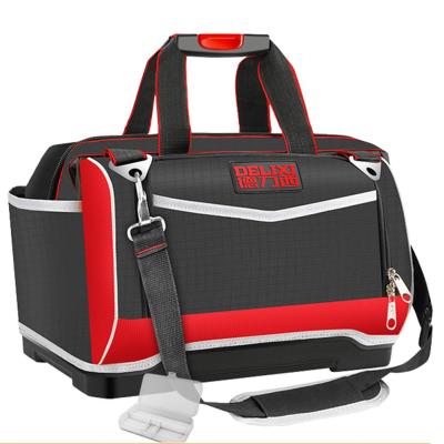 China 1680D Double-Strand Oxford Cloth Car Tool Kit Set Bag Durable Oxford Polyester Heavy Duty Technician Tote Electrician Tool Kit Bag for sale