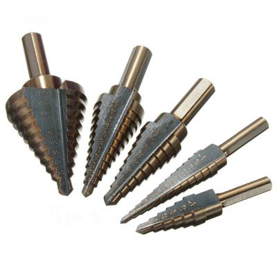 China Metal Drilling Wholesale Price Bagged Triangle Handle High Speed ​​1/4-1-3/8 3/16-7/8mm Spiral Steel Drill 5pcs for sale