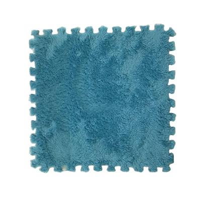 China Washable Japanese short velor suede prickly foam pad, plush EVA pad, crawling pad for sale