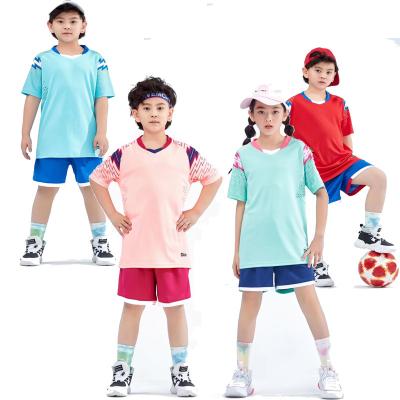 China Sets 2022 New Children's Soccer High Quality Quick Drying Uniform Soccer Uniform Suit Wholesale Custom for sale