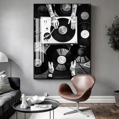 China Waterproof Records Wall Art Prints Picture Living Room Decor Painting Nordic Poster Cuadros Glass Painting for sale