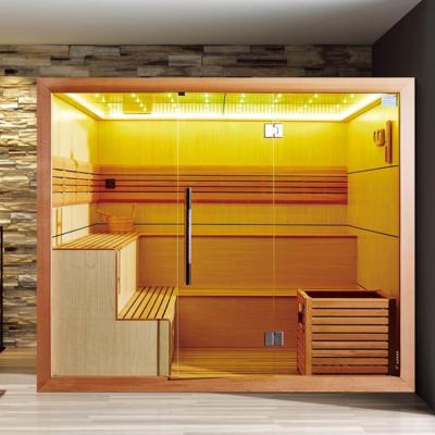 China Hot Selling Big Size 6 Person Computer Control Panel Australia Design 8 Person Sauna Room Saturated Steam for sale