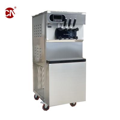 China Ice Cream Making Machine Soft Serve Machine Three Flavors for Frozen and Chilled Process for sale