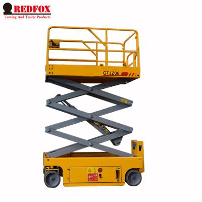 China Four Wheels Mobile Easy Control Four Wheels Mobile Hydraulic Scissor Lift Platform for sale