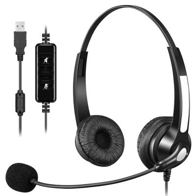 China Headband Comfortcomms USB Binaural Noise Canceling Call Center Headset for sale