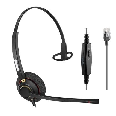 China Headband Telephone Monaural Headset with RJ Connector for sale