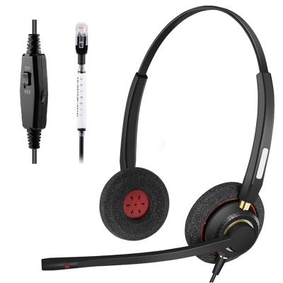 China Headband Tied Office Noise Canceling Telephone Headset for sale