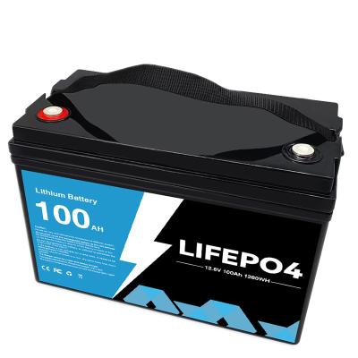 China Power Tools 100Ah LiFePO4 Battery Deep Cycle Lithium Iron Phosphate Li Ion Battery LiFePO4 Rechargeable UPS RV Marine Battery for sale