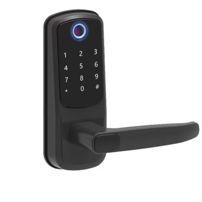 China Wooden Door Fingerprint Locks Security Remote Smart Home Security Remote Control Smart lok Height Door Lock Tuya Tuya App Easy Installation for sale