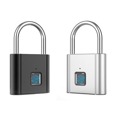 China Security Fingerprint Zinc Alloy Padlock Waterproof Smart Digital Zinc Alloy Smart Lock Keyless Smart Door Lock For Bag for sale