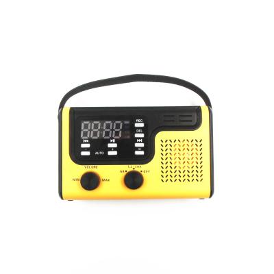 China PORTABLE Solar LED Display AM Fm Radio With SD Card Slot And Recording Function for sale