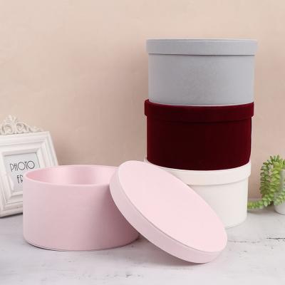 China Biodegradable High Quality Cardboard Round Boxes Dry Flower Paper Box Cookie Candy Cake Mache Flowers For Crafts Customization for sale