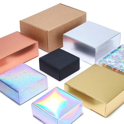 China Customized Size Cheap Biodegradable Mini White Kraft Paper Box Festival Party Theme Box Packaging Gift Soap Paper Box Logo Printing for sale