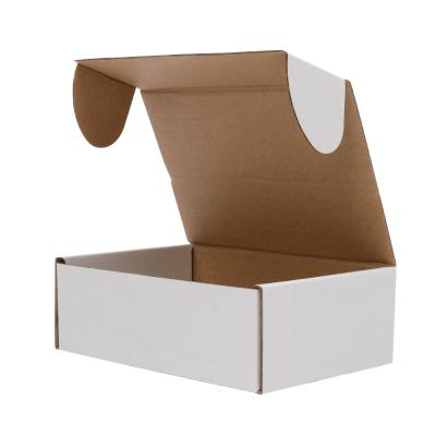 China Biodegradable Factory Direct Large White Apparel Shoes Shipping Carton Mailer Boxes Custom Logo Wholesale Kraft Paper Environmentally Friendly for sale