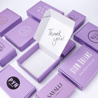 China Recyclable Purple Violet Gift Box Festival Party Shipping Cardboard 3-Layer Corrugated Custom Glass Large Carton Customized Size Printing Logo for sale