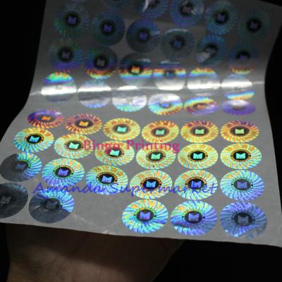 China High Security Anti-fake Warranty Tamper Eviden Holographic Vacuum Printing Custom Adhesive 3D Hologram Sticker Label 3D Holographic for sale