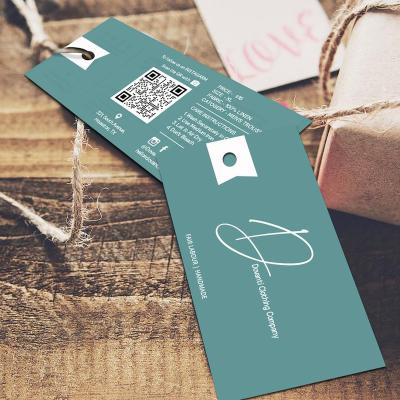 China Other Factory Direct Customized Logo Printed Rectangle Appetal Garment Hang Tag Price Tag Kraft Paper Coated Paper Label for sale