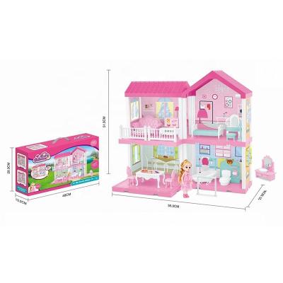 China Plastic OEM Customized Good Quality Premium Design DIY House Play Set Toys With 6