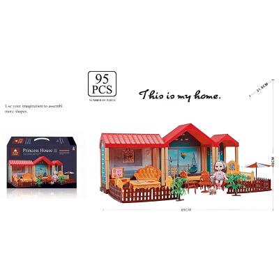 China Plastic OEM Customized Good Quality Premium Design DIY House Play Set Toys With 6