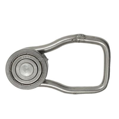 China Roller for Curtain Sides Trucks and Trailers GL-15136 Curtain Side Truck Body Parts Stainless Steel Curtain Track Roller With Wheel for sale