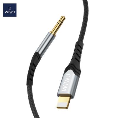 China Car WiWU Lightning to 3.5mm Audio Cable for AUX Cable. iphone 1.5M nylon braided for sale