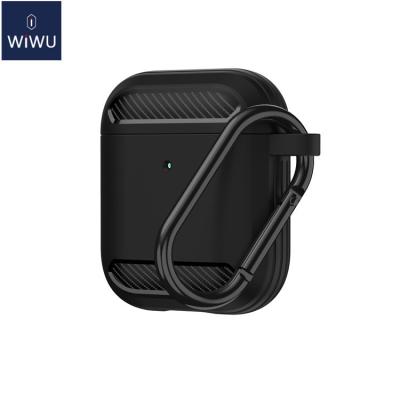 China For Air-Pods 2 Earphone Protective Case WIWU For Air-Pods 1/2 Eco-Friendly Case For Air-Pod Pro Cover With Hook for sale