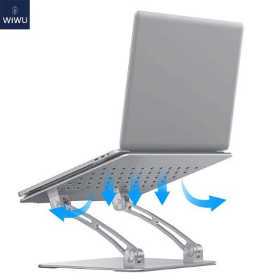 China (Size) WIWU Adjustable Foldable Aluminum Laptop Stand For 10 17 Inch High Adjustable Multi Angle Desktop Stand Foldable With Cooling Design for sale