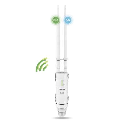 China Wireless Repeater Top Sales Waterproof Supplement Outdoor Booster Amplifier 2.4G 5G Wifi Booster Wifi White Outdoor Wifi Repeater for sale