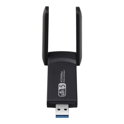 China Hot 802.11n 1200Mbps USB WiFi Adapter 5dBi WiFi Antenna Desktop Wireless Network Card for Linux for sale