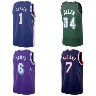 China High Quality Newest James Harden 76er Antibacterial Jersey Heat Press 1:1 Basketball Uniforms Sports Wear Basetkball Tank Top for sale