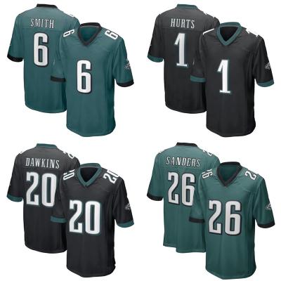 China Wholesale Antibacterial Philadelphia City Pitted Evils #20 Dawkins Eagle Team Uniform #6 Smith #1 Black Mens American Football Jersey for sale