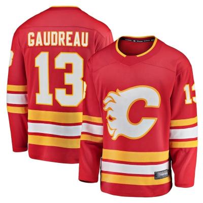 China Shirts & Tops Drop Shipping Ice Hockey Jersey Calgary Flame Stitched Mens Team Uniform Red #13 Gaudreau #19 Tkachuk for sale