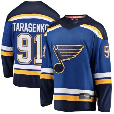 China Shirts & Tops Drop Team Uniform #91 Tarasenko #50 Binnington Blue Patched Player St Louis Blue Stitched Men's Ice Hockey Jersey Dispatch for sale