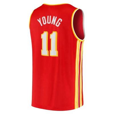 China QUICK DRY Edition #11 Trae Young Stitched Basketball Jersey Atlanta City Shorts Custom Mens Black Hawk Uniforms for sale