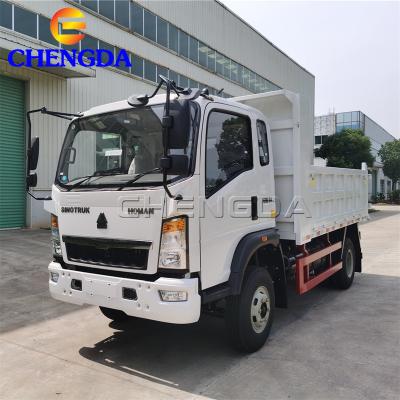 China Howo sinotruk 4 wheeler tipper 4x2 4x4 light dump truck > 8L for sale