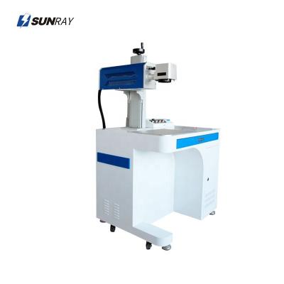 China Air-cooled Desktop 20w 30w 60w CO2 Raycus Laser Marking Machine For Wooden Box Carving for sale