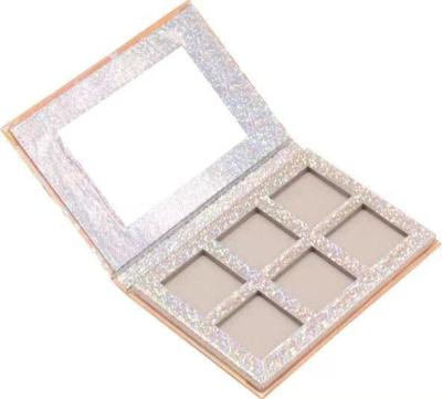 China Recyclable Custom Shape Logo Your Own Brand Makeup Eyeshadow Palette of 6 Color empty box for sale