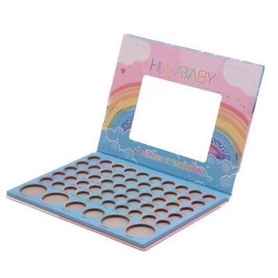 China Recyclable High quality makeup 56 colors  empty eyeshadow box customize palette with mirror for sale