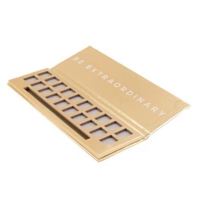 China Recyclable Custom rectangle Shape Logo Your Own Brand Makeup Eyeshadow Palette of 6 Color empty box for sale