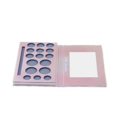 China Recyclable Empty eyeshadow palette  empty box with mirror custom shape logo your own brand for sale