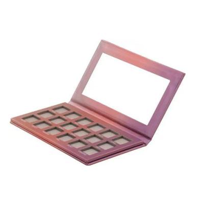 China Recyclable Empty eyeshadow palette  18 color empty box with mirror custom shape logo your own brand for sale