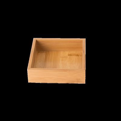 China BAMBOO BOX viable NATURAL STORAGE BOX 16.1X15.1X4.5CM BAMBOO RECTANGLE for sale