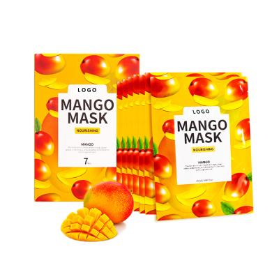 China Wholesale 25ml 1PC Fruit Extract Face Patch Moisturizer Moisturizer Face Mask Mango Oranges Avocado Skin Care Repair Mask Hydration Facial Sheet for sale