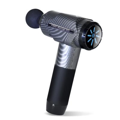 China Dropshipping Rechargeable Deep Tissue Percussion Muscle Massage Gun Logo Fascia Booster Body Gun Massager 48 Speed ​​Vibration with LCD Screen for sale