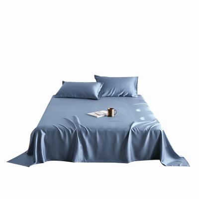 China Myth Silky Blue Austrian 60s 100% Silk Fiber China Lessel Lanjing Bed Sheets Sale for sale