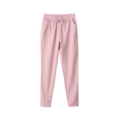 China Anti-Wrinkle Women's Solid Color Sports Casual Pants Loose Pants High Waist Spring And Autumn Fitting for sale