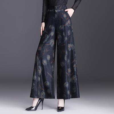 China Women 2021 Autumn Graffiti Painted Elegant Loose jinn pants blouse pants sets anti-static for sale