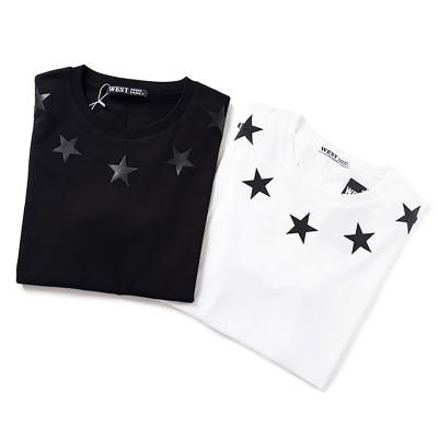 China Anti-Wrinkle Drop Shoulder Heavy Oversized Custom Shorts Sleeve Men's Stars Digital Printing T-Shirts for sale